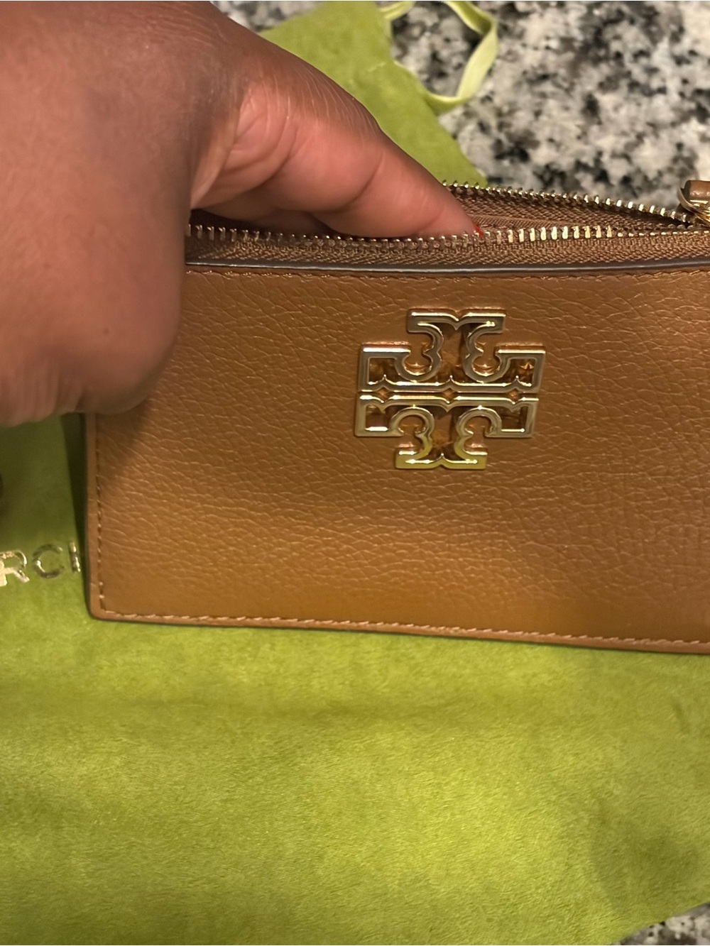 Tory Burch Tan/Brown Leather Crossbody with Card Case - Picture 12 of 13